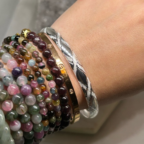 Vintage Diamond Cut Hinge Bangle Bracelet 925 - Picture 5 of 7